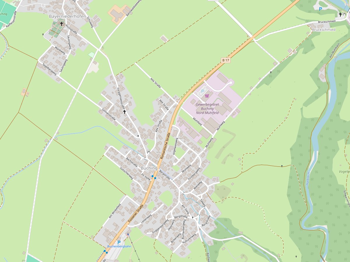 Anfahrtskarte — Alpstuben Buching